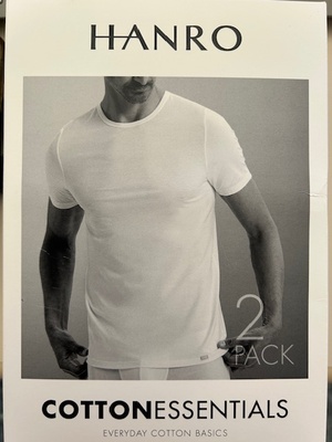 Hanro T shirt ronde hals korte mouw Two pack