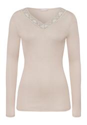 Hanro Wol zijde Longsleeve met Kant