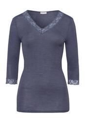 Hanro Woolen Lace 3/4 Sleeve Shirt